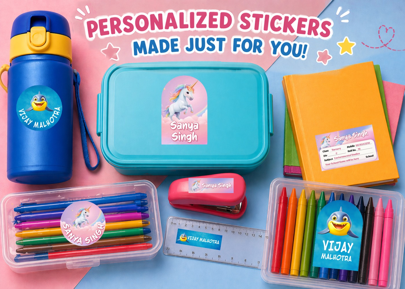 Personalised Stickers and Labels for School Kids